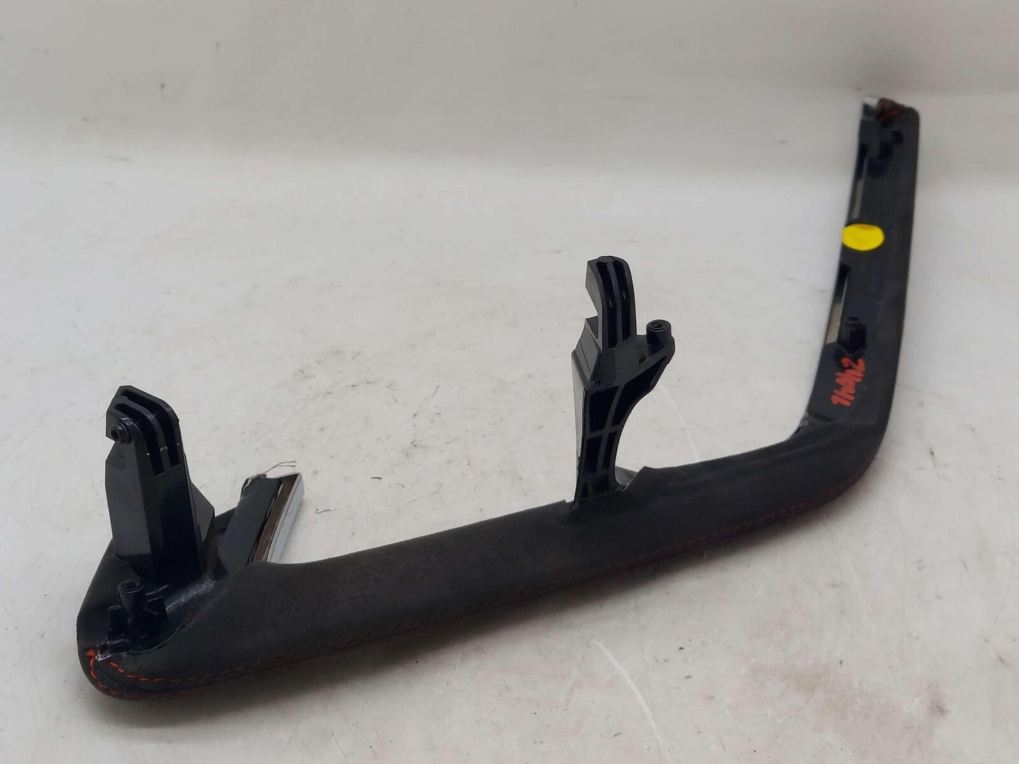 2014 PORSCHE 911 991 GT3 LEFT INTERIOR DOOR GRAB HANDLE ALCANTARA W/ RED STITCH