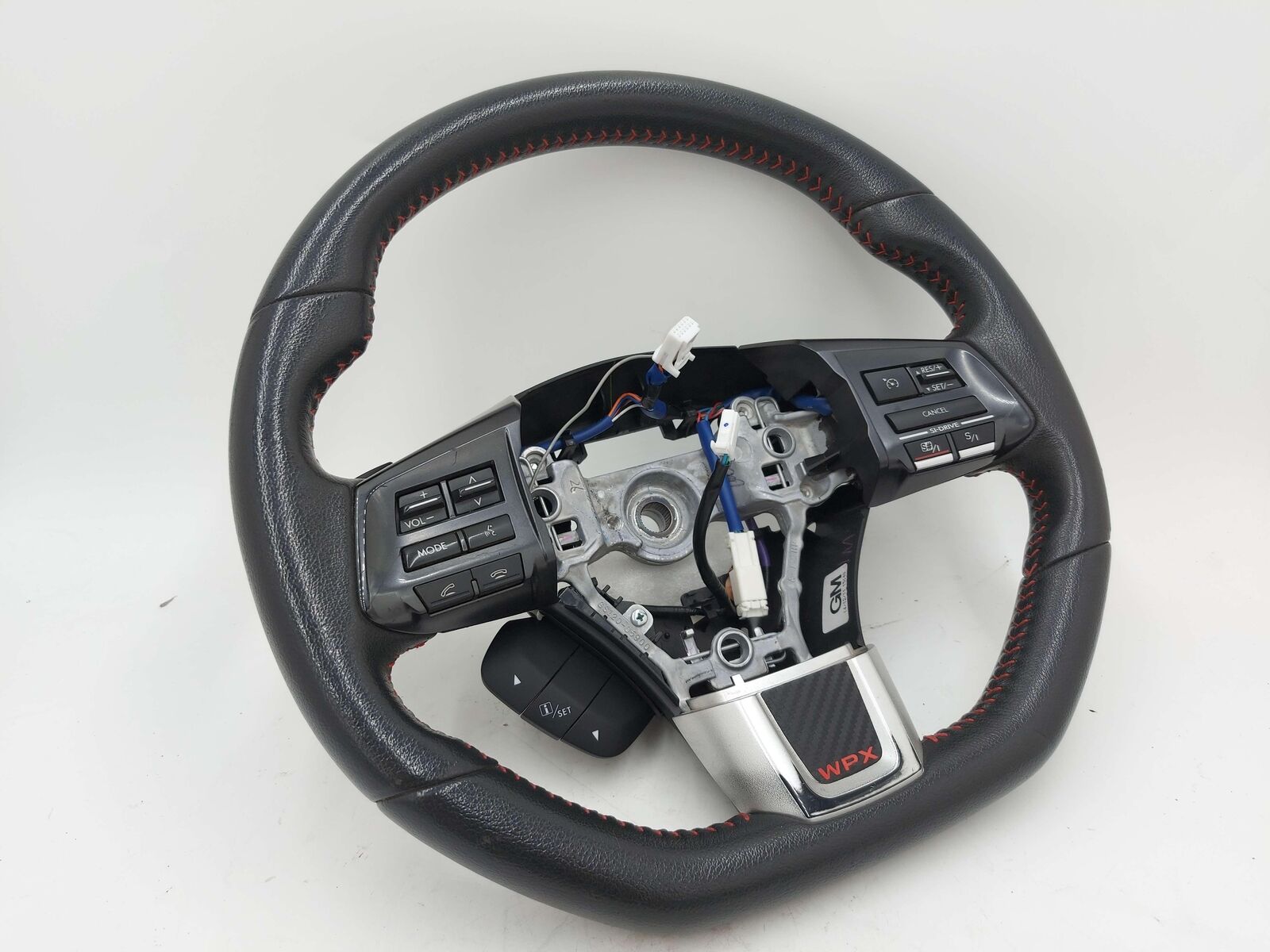 15-16 Subaru WRX Steering Wheel Black Leather Red Stitching Limited Premium