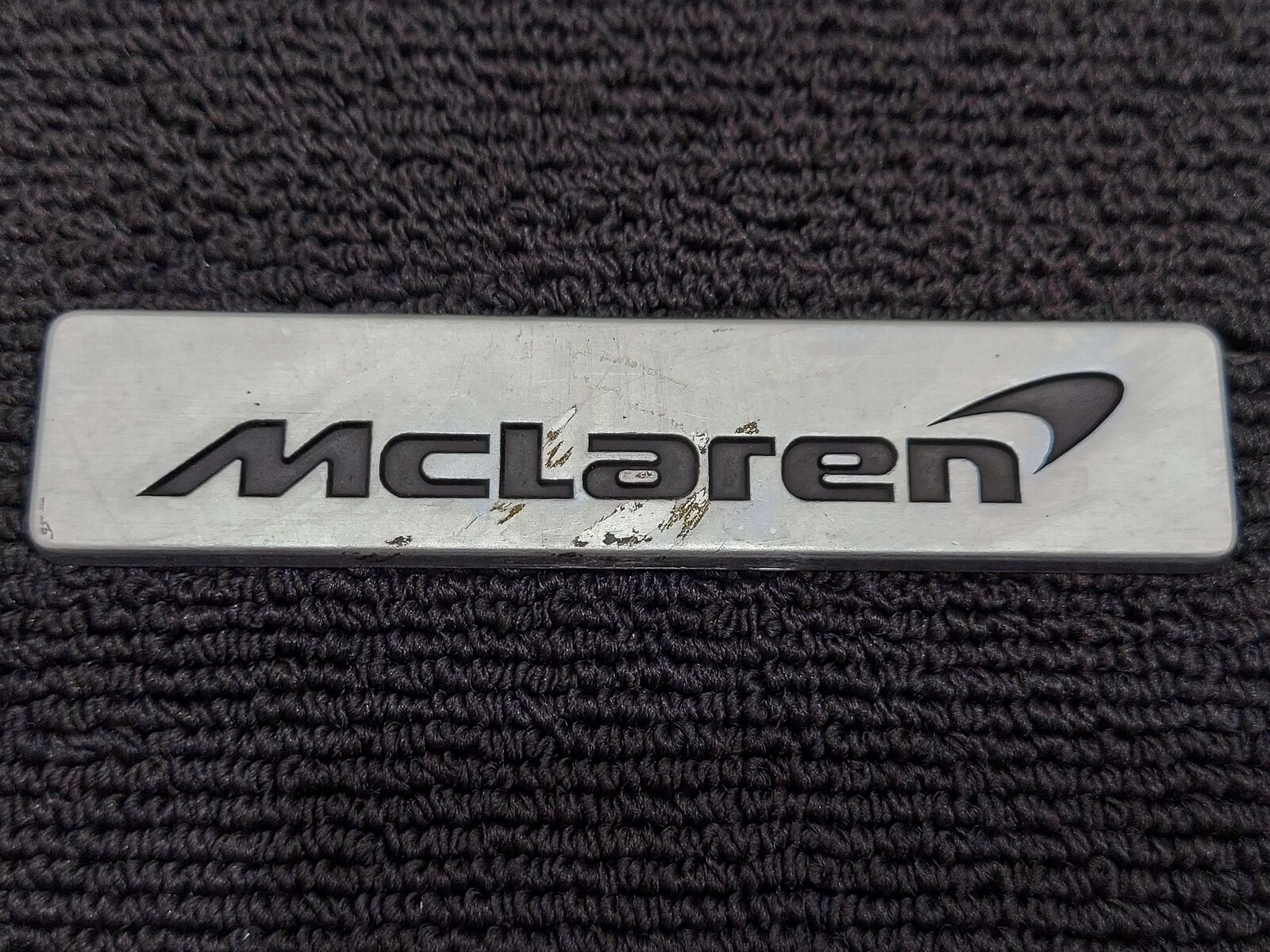 2023 McLaren Artura LH Left Floor Mat Black W/ orange Piping