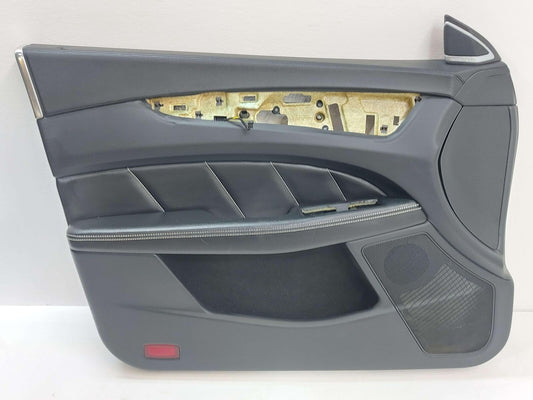 12-18 Mercedes W218 CLS63S AMG FRONT LEFT DOOR TRIM PANEL BLACK NAPPA LEATHER