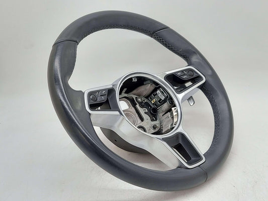 15-18 PORSCHE CAYENNE S E-HYBRID 958  STEERING WHEEL BLACK HEATED PADLE SHIFTERS