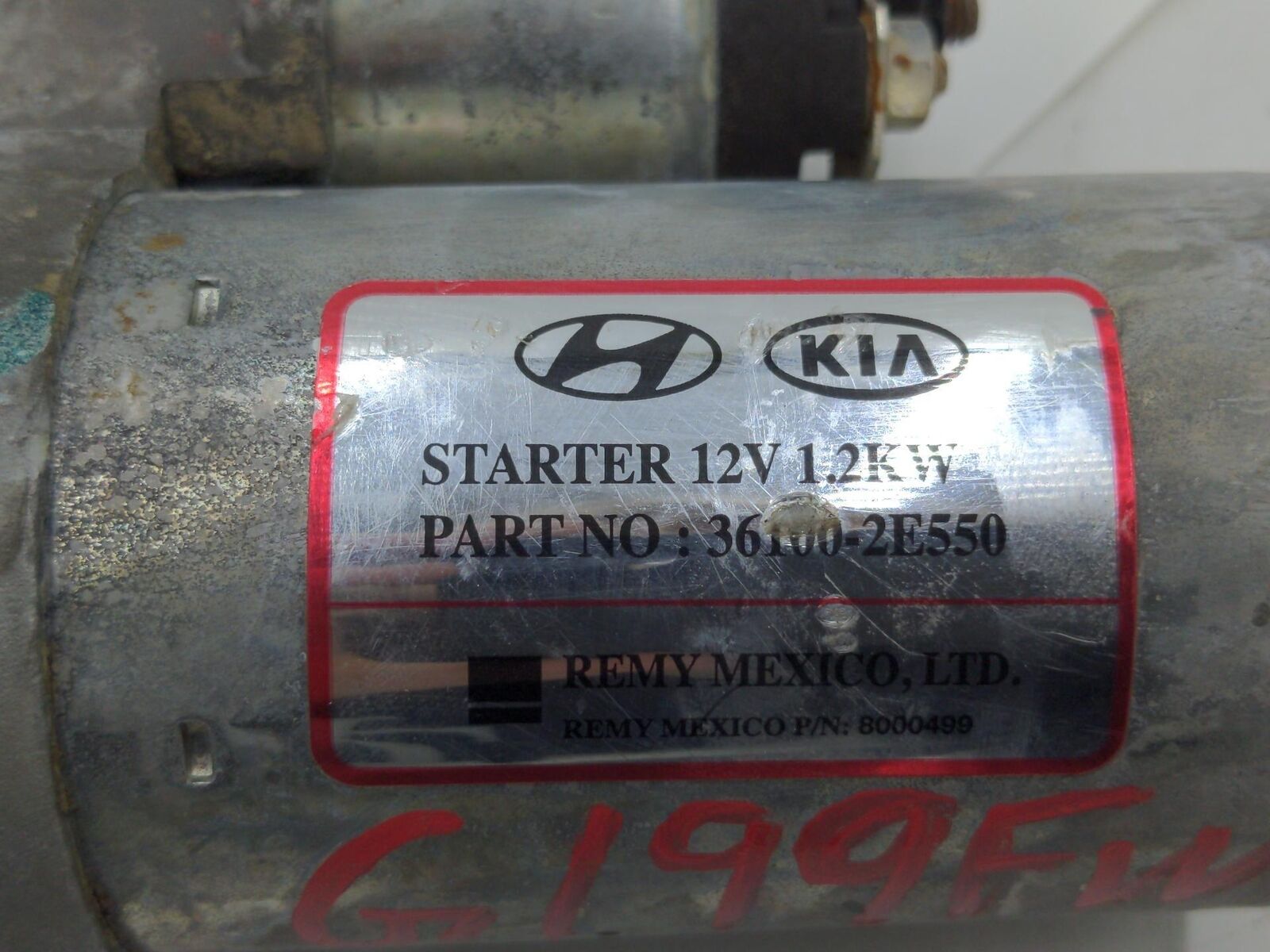 11-14 HYUNDAI ELANTRA Starter Motor 1.8l 36100-2e550 Sedan