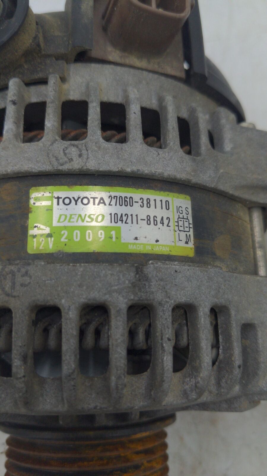 14 15 16 17 18 19 20 LEXUS GX460 Alternator 2706038110 ONLY 8K KM's!