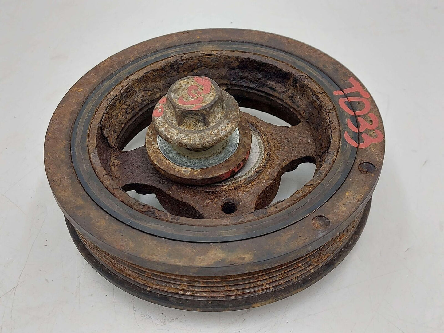 17-22 Toyota Highlander 3.5L Crank Pulley Harmonic Balancer *Rusted* 1347031060