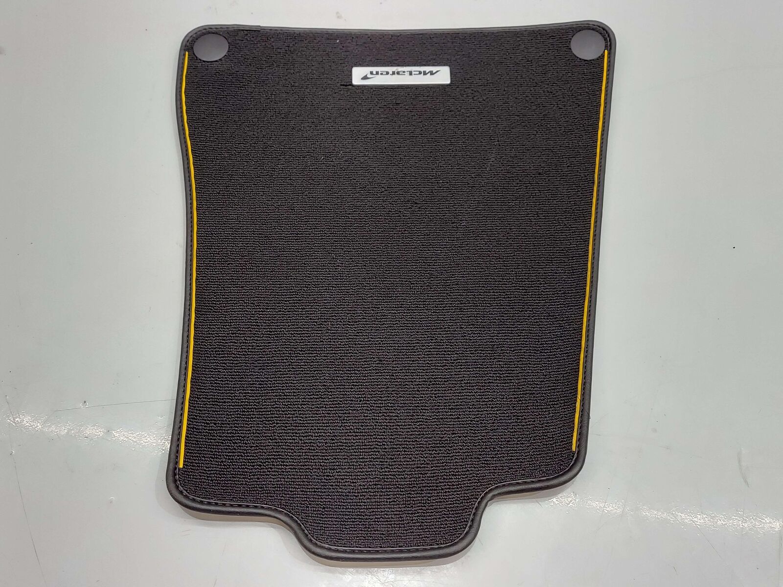 2023 McLaren Artura LH Left Floor Mat Black W/ orange Piping